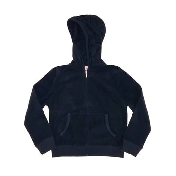 Black Velour Sweater (with hood) - Adult