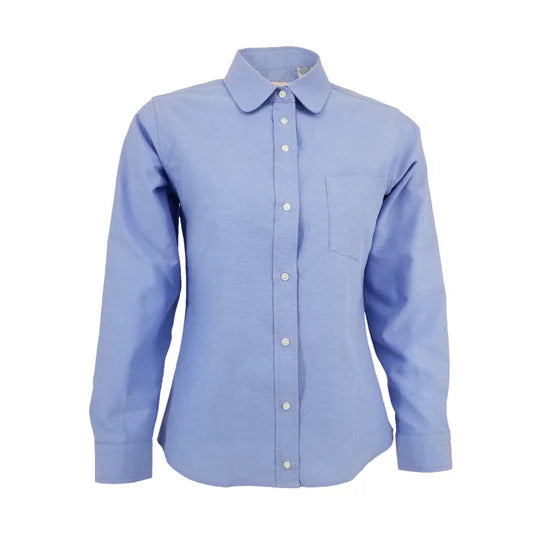 Light Blue Round Collar Shirt For Girls - 6228