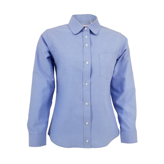 Light Blue Round Collar Shirt For Girls - 6228