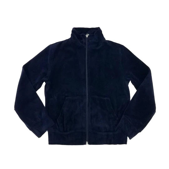 Navy Zip Up Velour 869 - With BYBY Embroidery