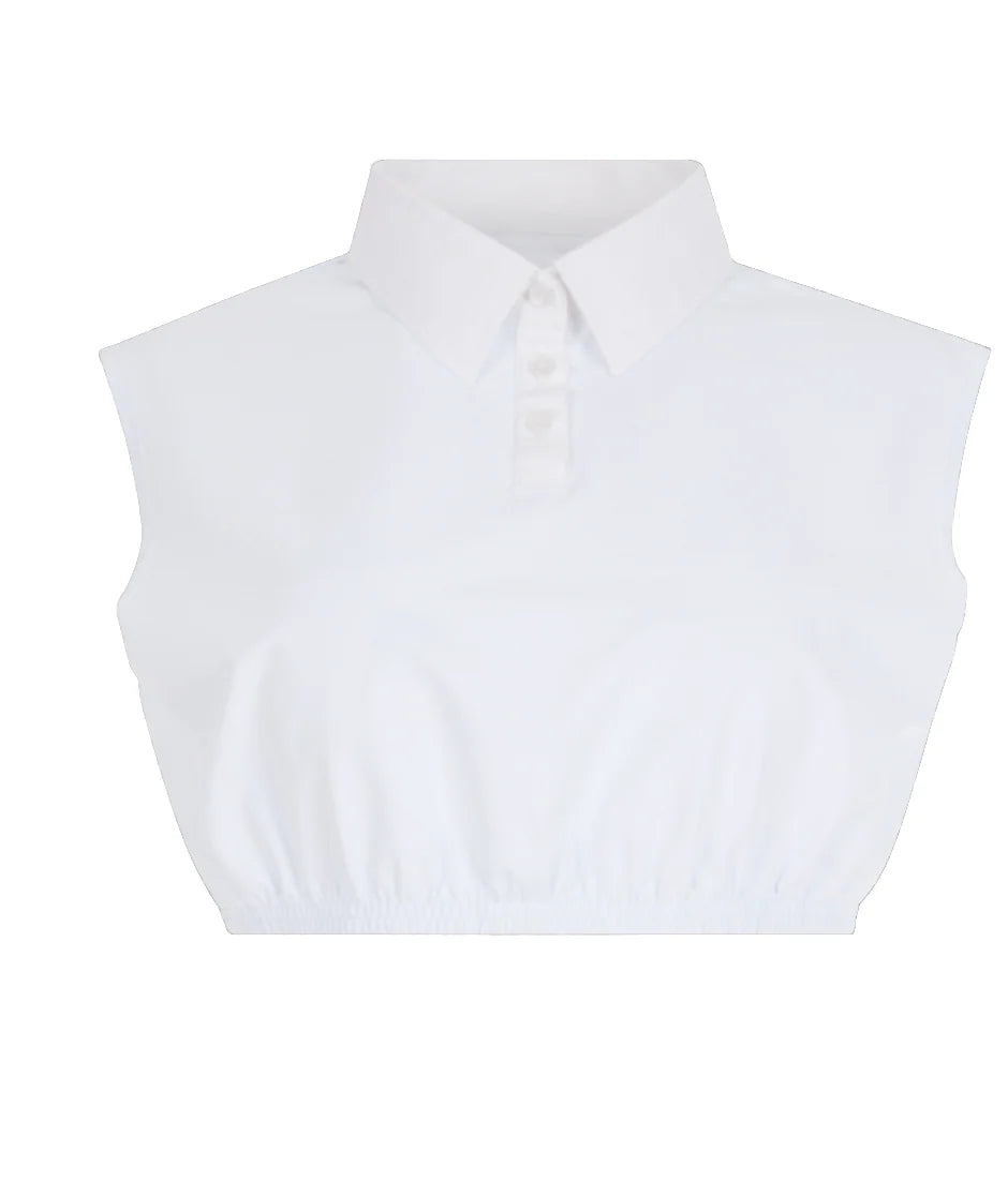 Vikki2 Crop Shell - White